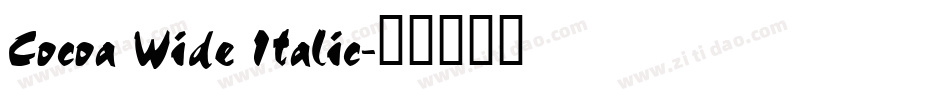 Cocoa Wide Italic字体转换